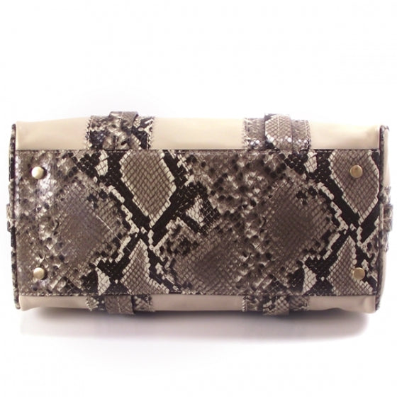 Leather Python Tote Bag