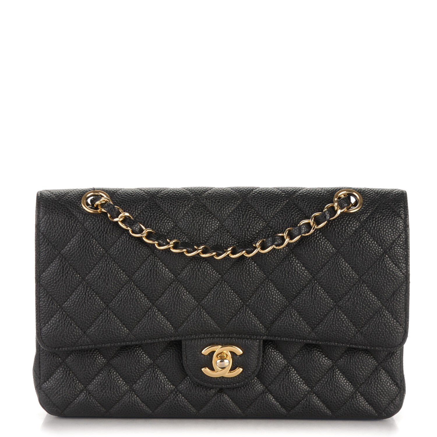 Chanel Caviar Quilted Medium Double Flap Black 1 of 9