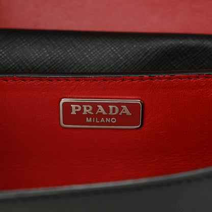 Prada Saffiano Lux Mini Sound Crossbody Black 6 of 12