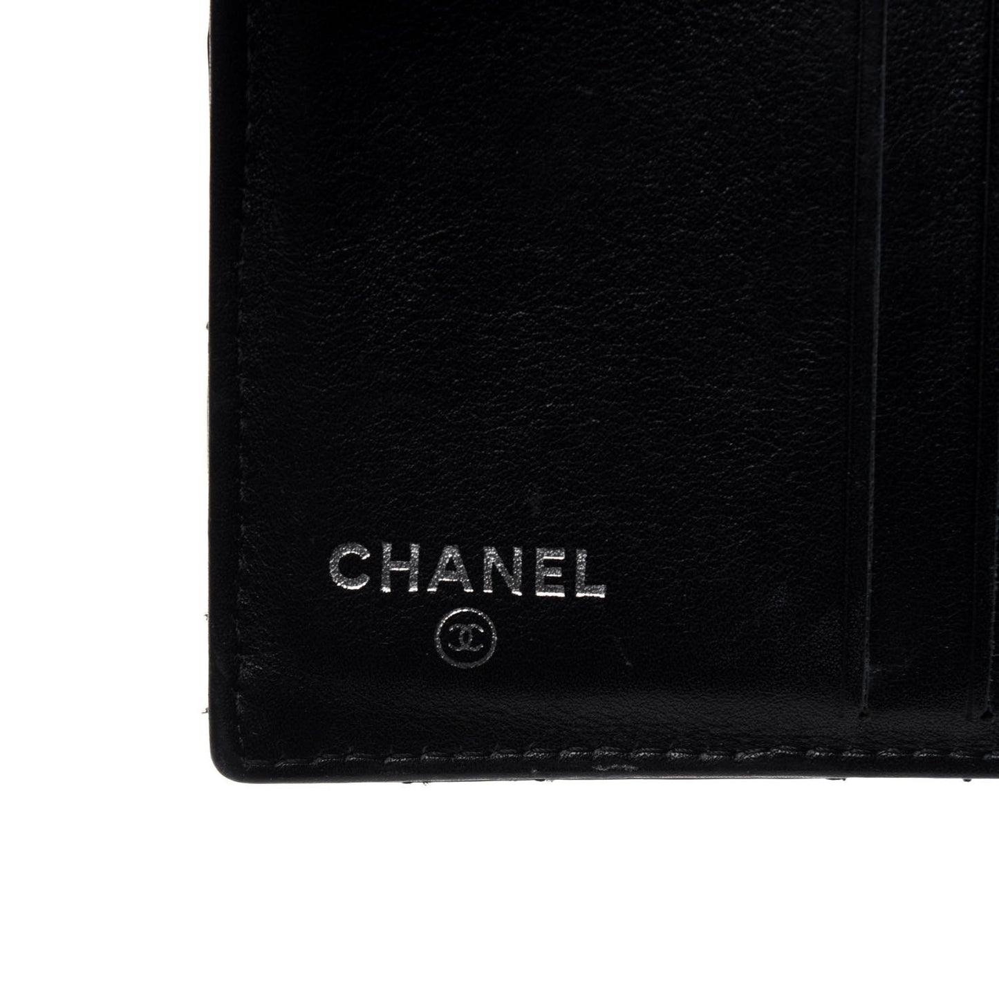 Patent Quilted Brilliant French Flap Wallet Black