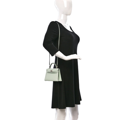 Hermes Chevre Mysore Mini Kelly Sellier 20 Vert Fizz 2 of 8