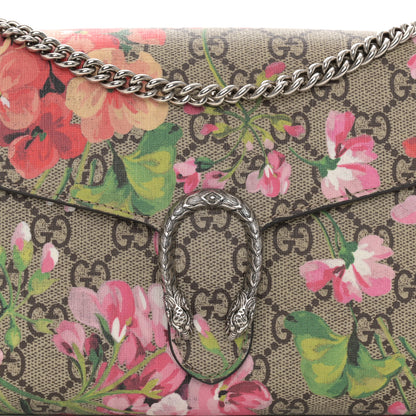 Gucci GG Supreme Monogram Blooms Mini Dionysus Chain Wallet Beige Multicolor Dry Rose 7 of 10