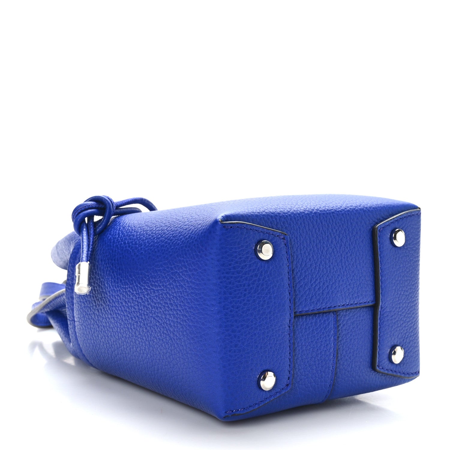 Salvatore Ferragamo Grained Calfskin Mini Gancino Bucket Bag Bluette 4 of 10