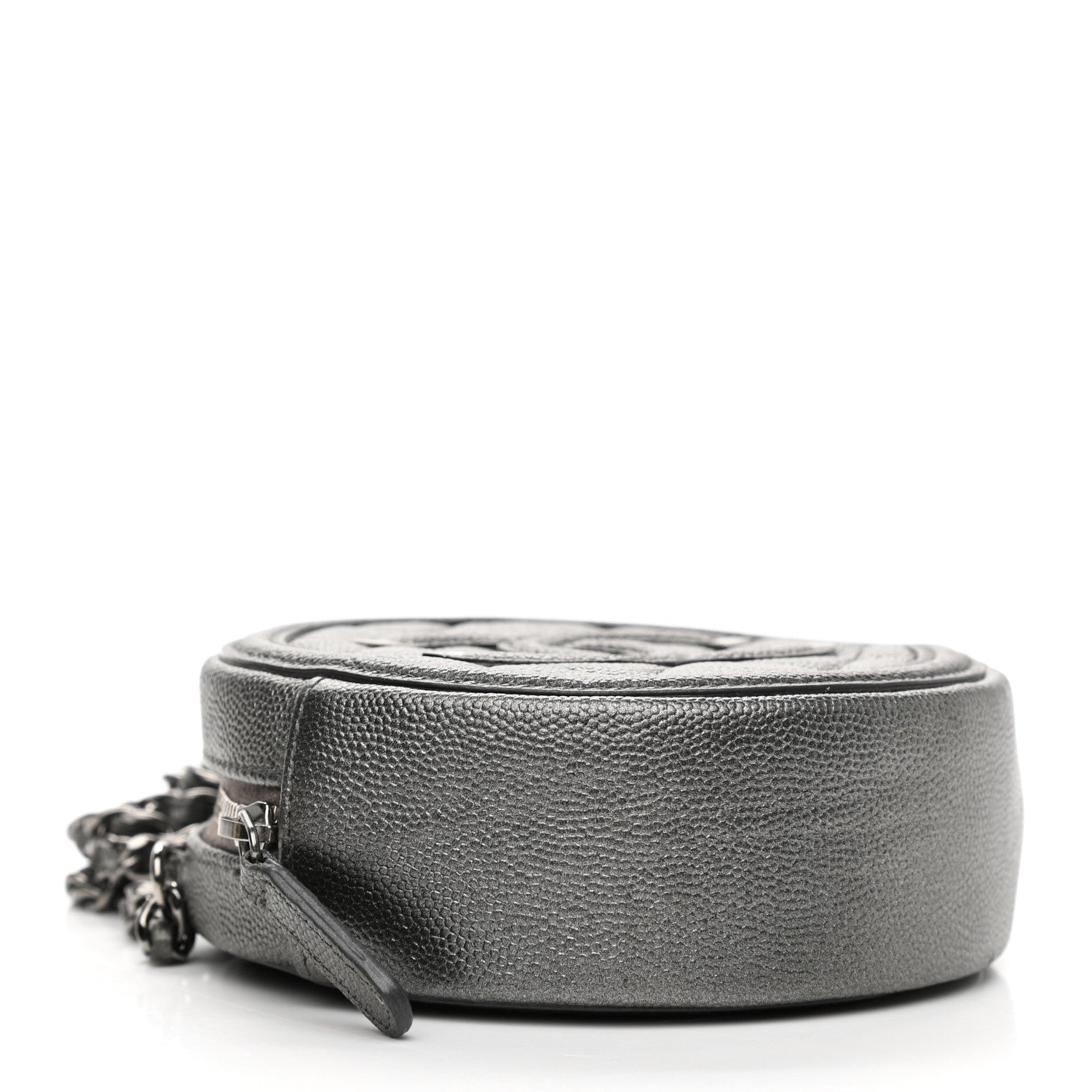 Chanel Metallic Caviar Quilted Round Filigree Crossbody Ruthenium 4 of 10