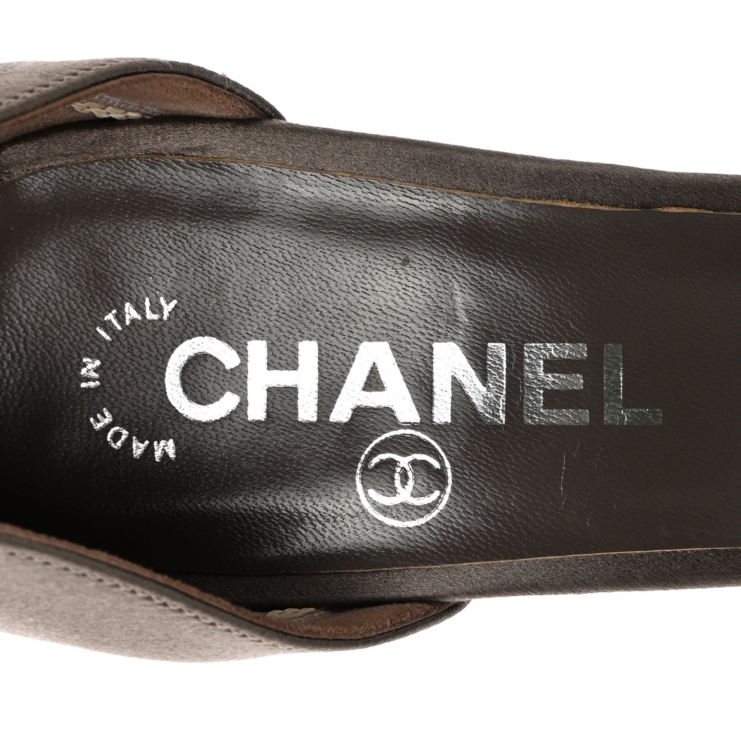 Satin Crystal Pumps 37.5 Dark Grey