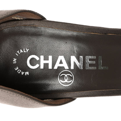 Chanel Satin Crystal Pumps 37.5 Dark Grey 7 of 11