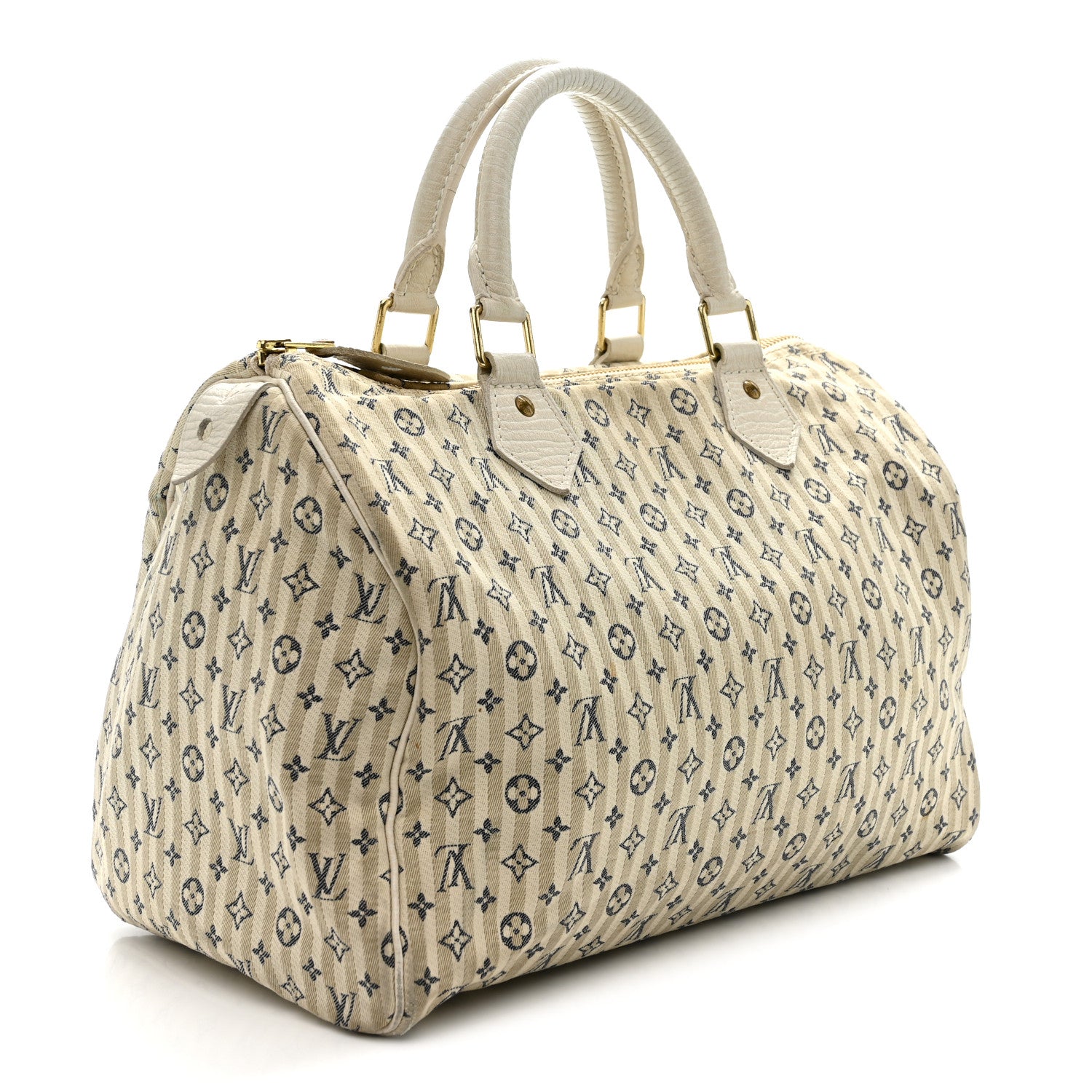 Louis Vuitton Mini Lin Croisette Speedy 30 Blue 3 of 15