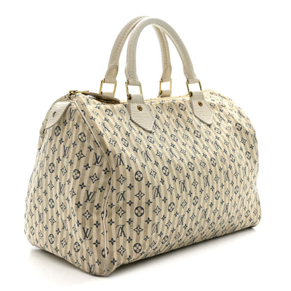 Louis Vuitton Mini Lin Croisette Speedy 30 Blue 3 of 15
