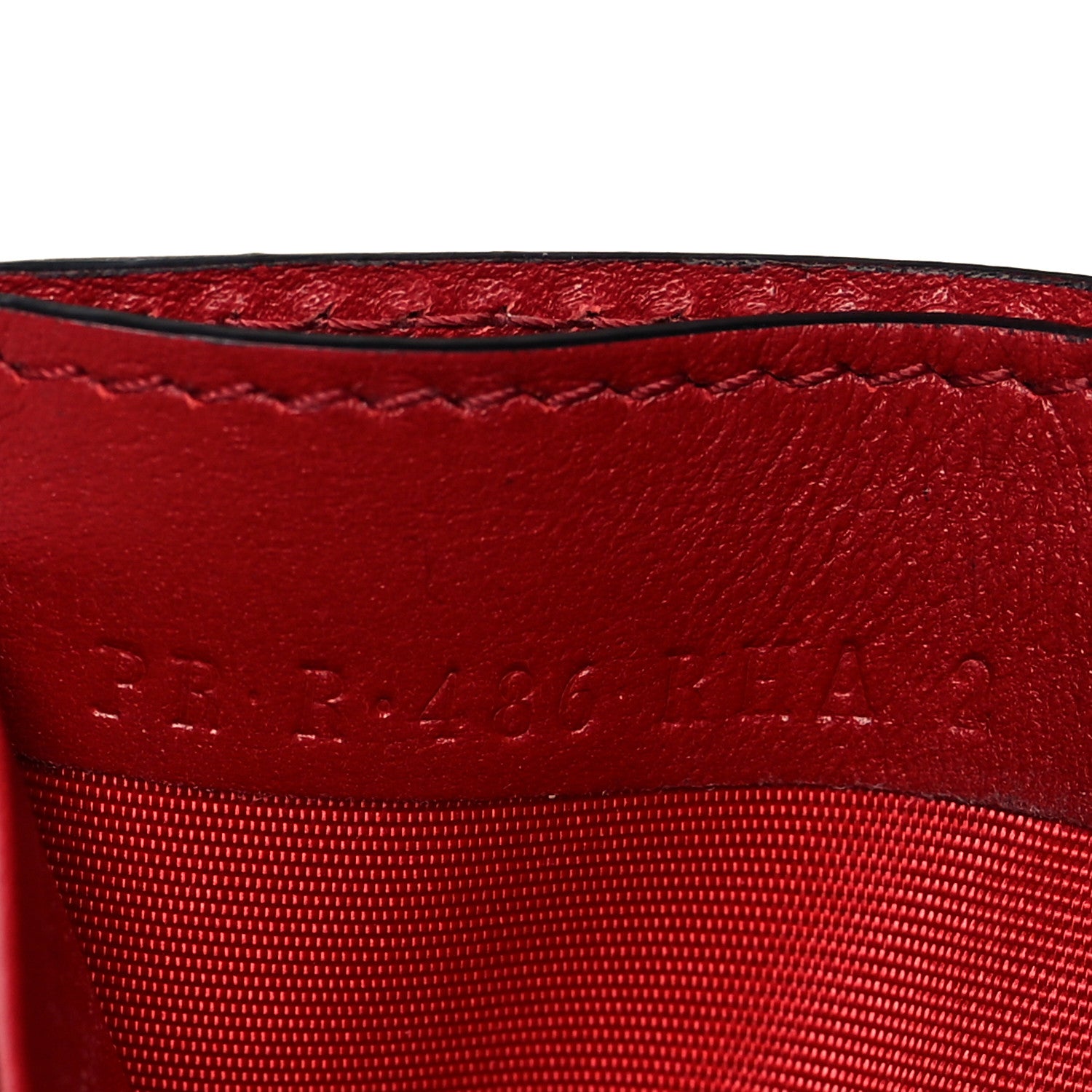 Valentino Garavani Vitello Zig Zag Print Rockstud Card Holder Blue Red 7 of 8