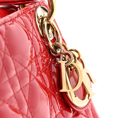 Christian Dior Patent Cannage Mini Lady Dior Red 11 of 12