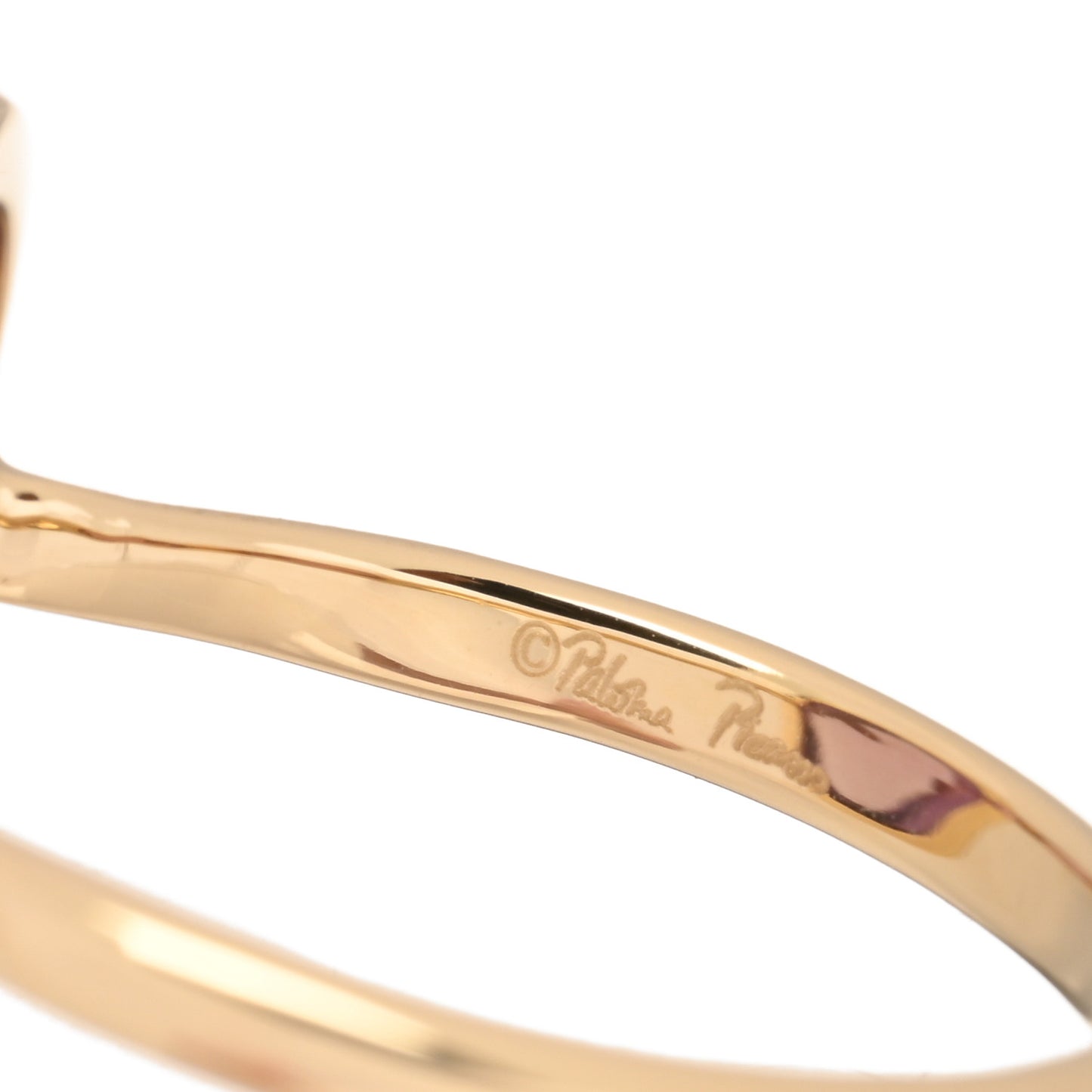 18K Yellow Gold Amethyst Paloma Picasso Olive Leaf Ring 58 8.25