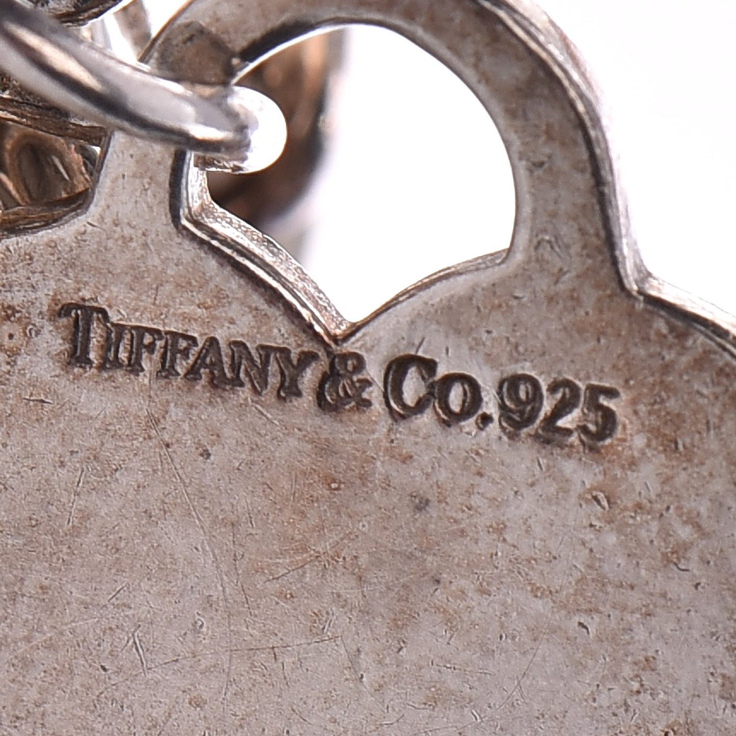 Sterling Silver Heart Tag Charm Bracelet