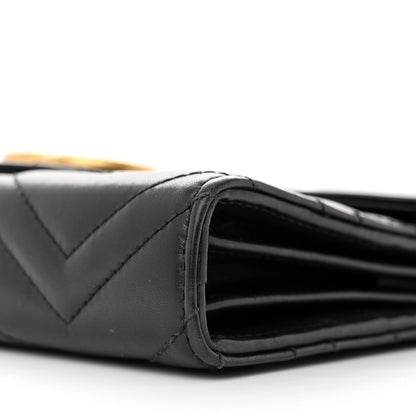 Gucci Calfskin Matelasse GG Marmont Chain Wallet Black 9 of 14