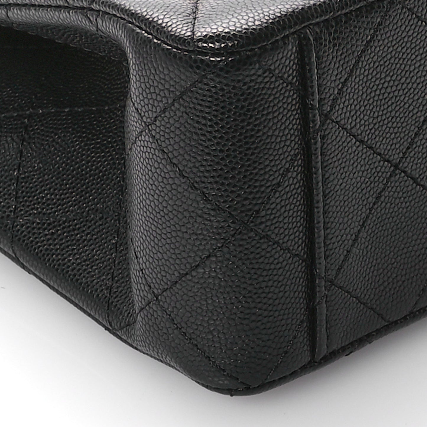 Caviar Quilted 31 Rue Cambon Top Handle Flap Black