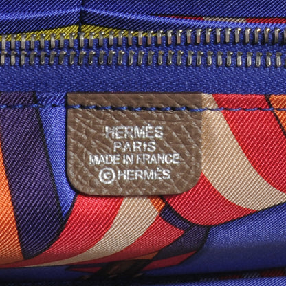 Hermes Epsom Silk In Wallet Etoupe Bleu Electrique 7 of 8