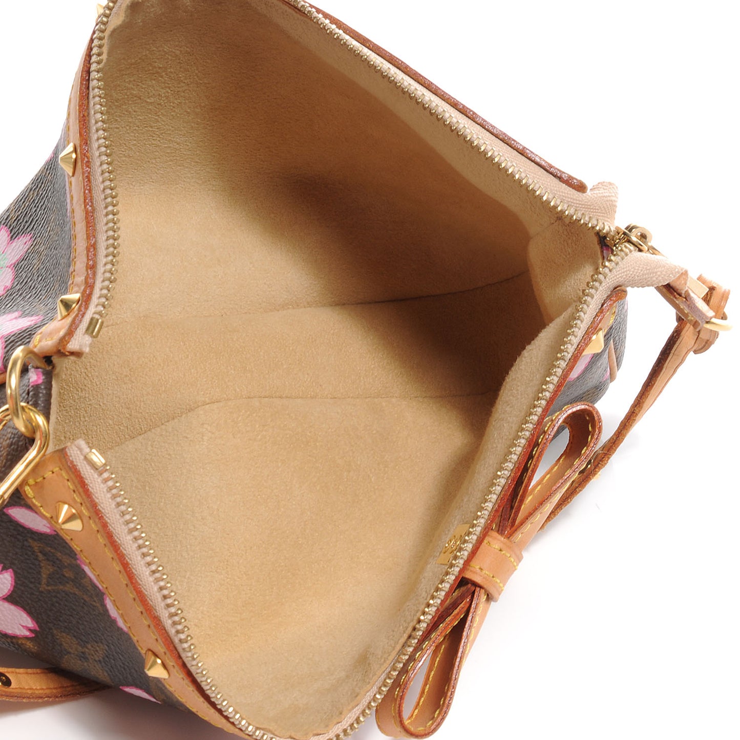 Monogram Cherry Blossom Pochette Accessories Brown