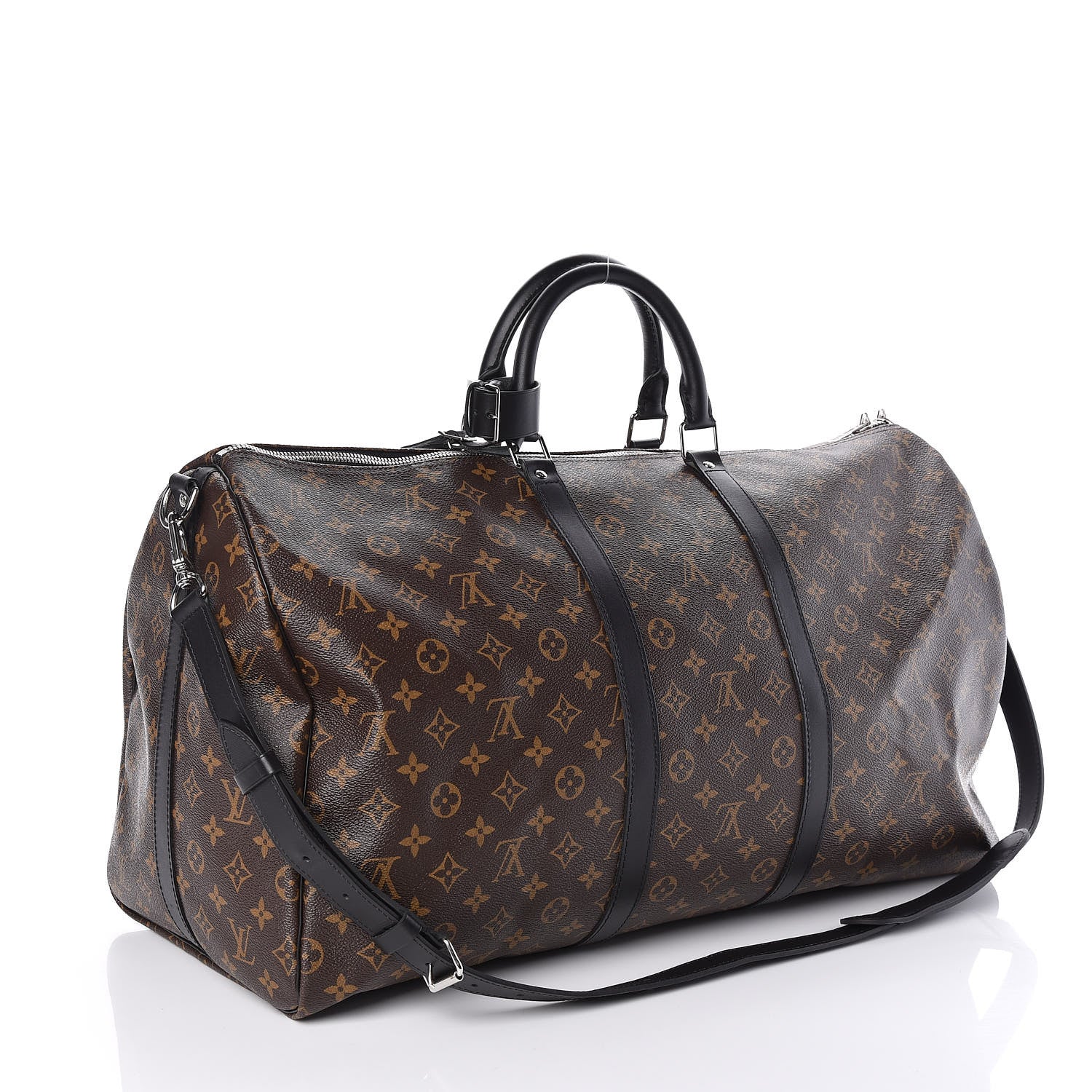 Louis Vuitton Monogram Macassar Keepall Bandouliere 55 3 of 9