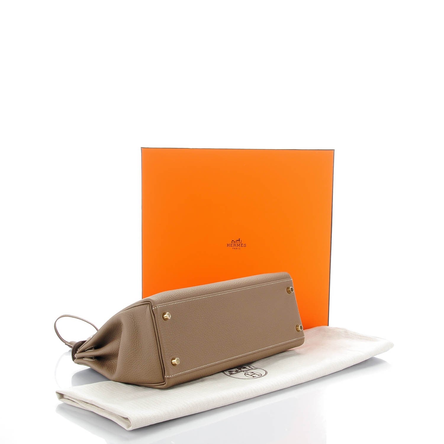 Hermes Togo Kelly Retourne 32 Etoupe 3 of 22