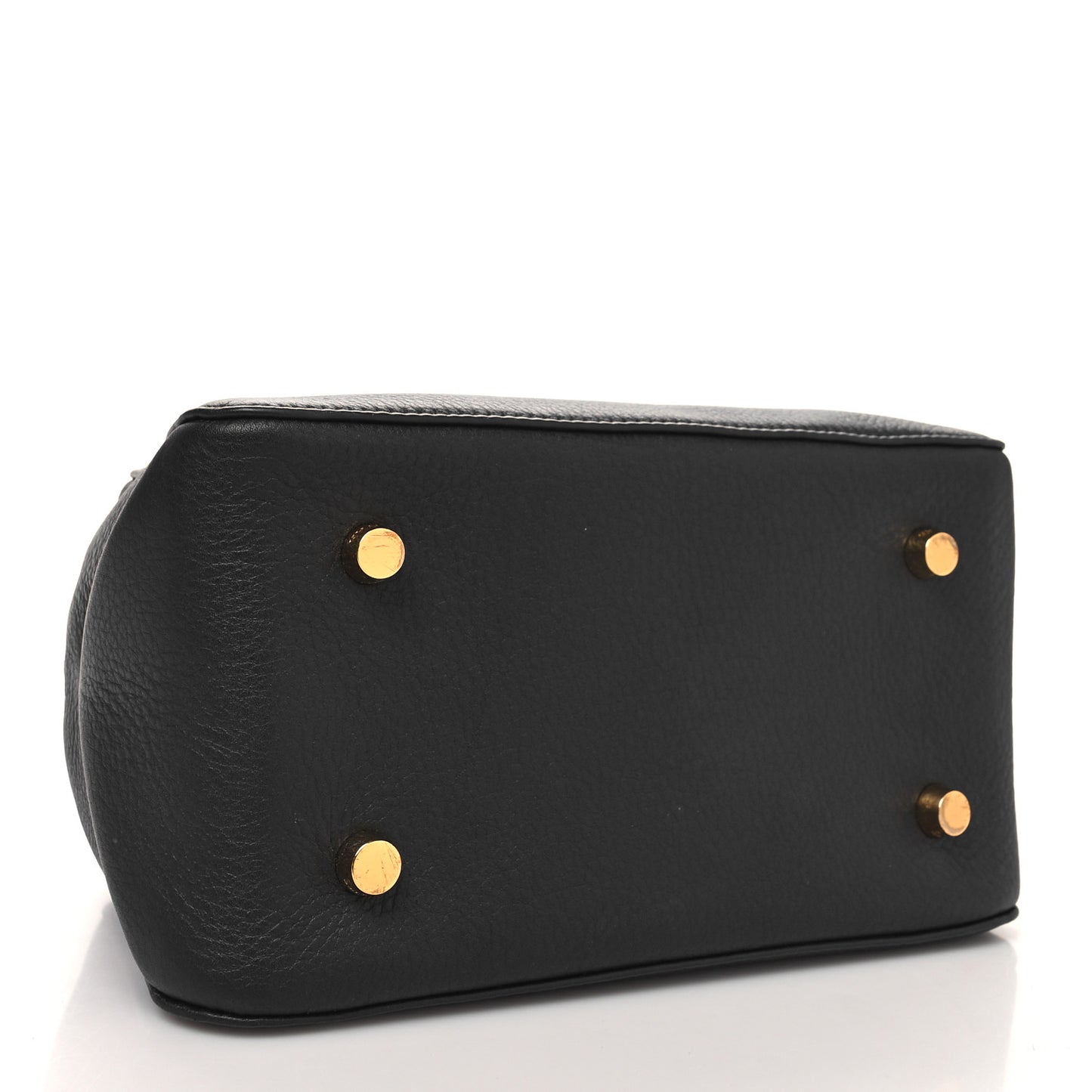 Pebbled Calfskin Small Maeve Bag Black