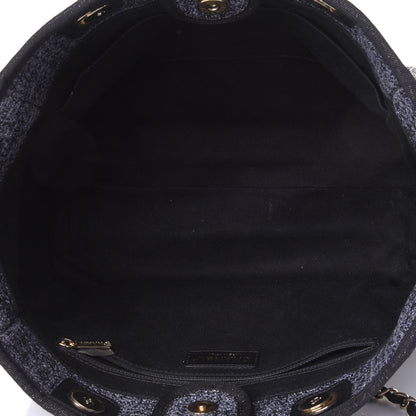 Chanel Woven Straw Raffia Small Deauville Tote Charcoal 4 of 4