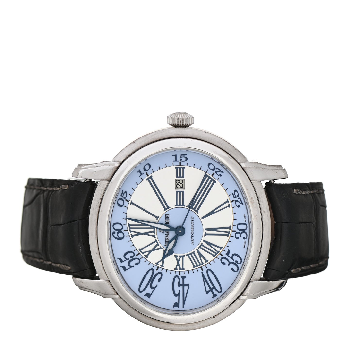 18K White Gold Alligator 45mm Millenary Automatic Watch Blue 15320BC.OO.D093CR.01