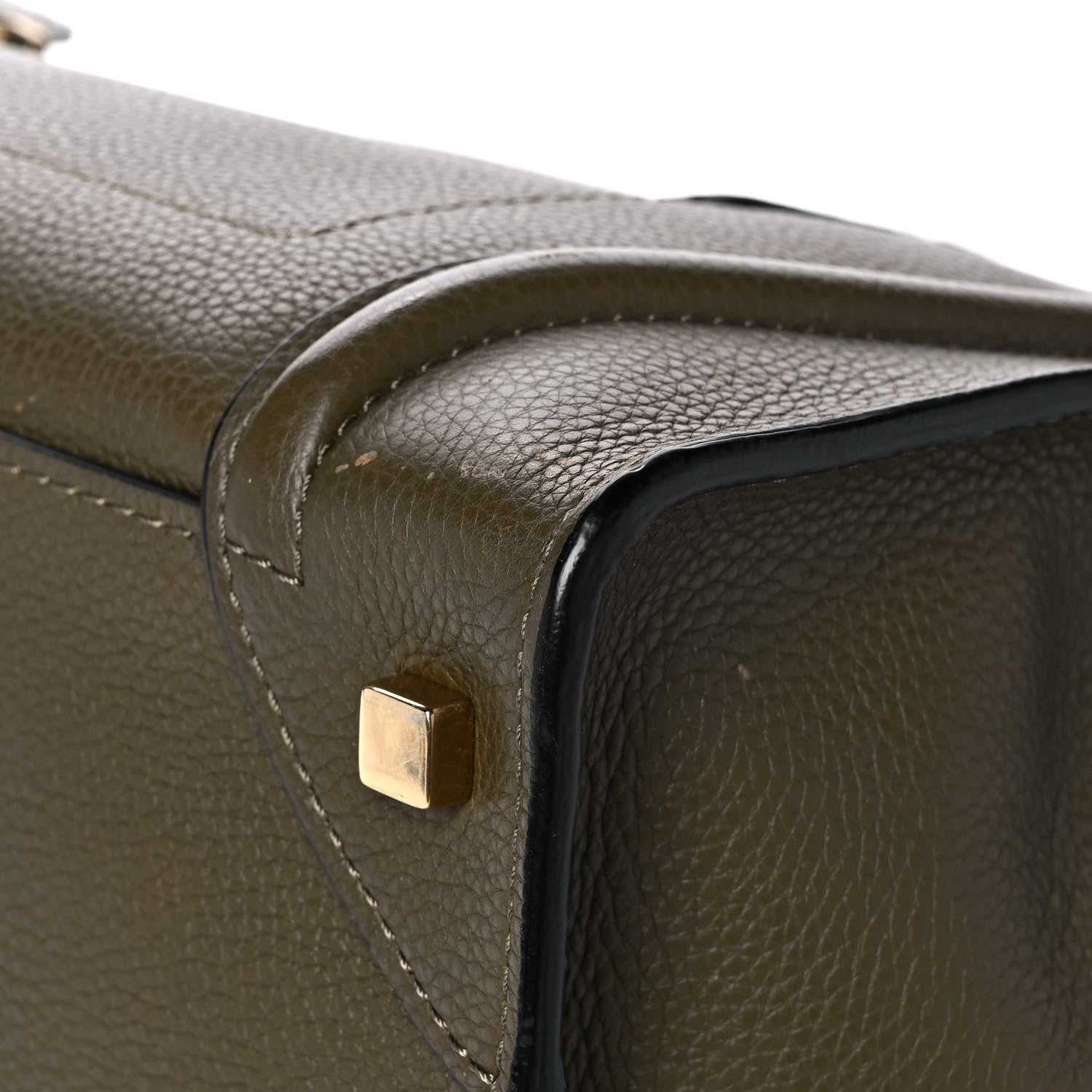 Celine Drummed Calfskin Mini Luggage Jungle 9 of 11