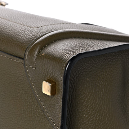 Celine Drummed Calfskin Mini Luggage Jungle 9 of 11