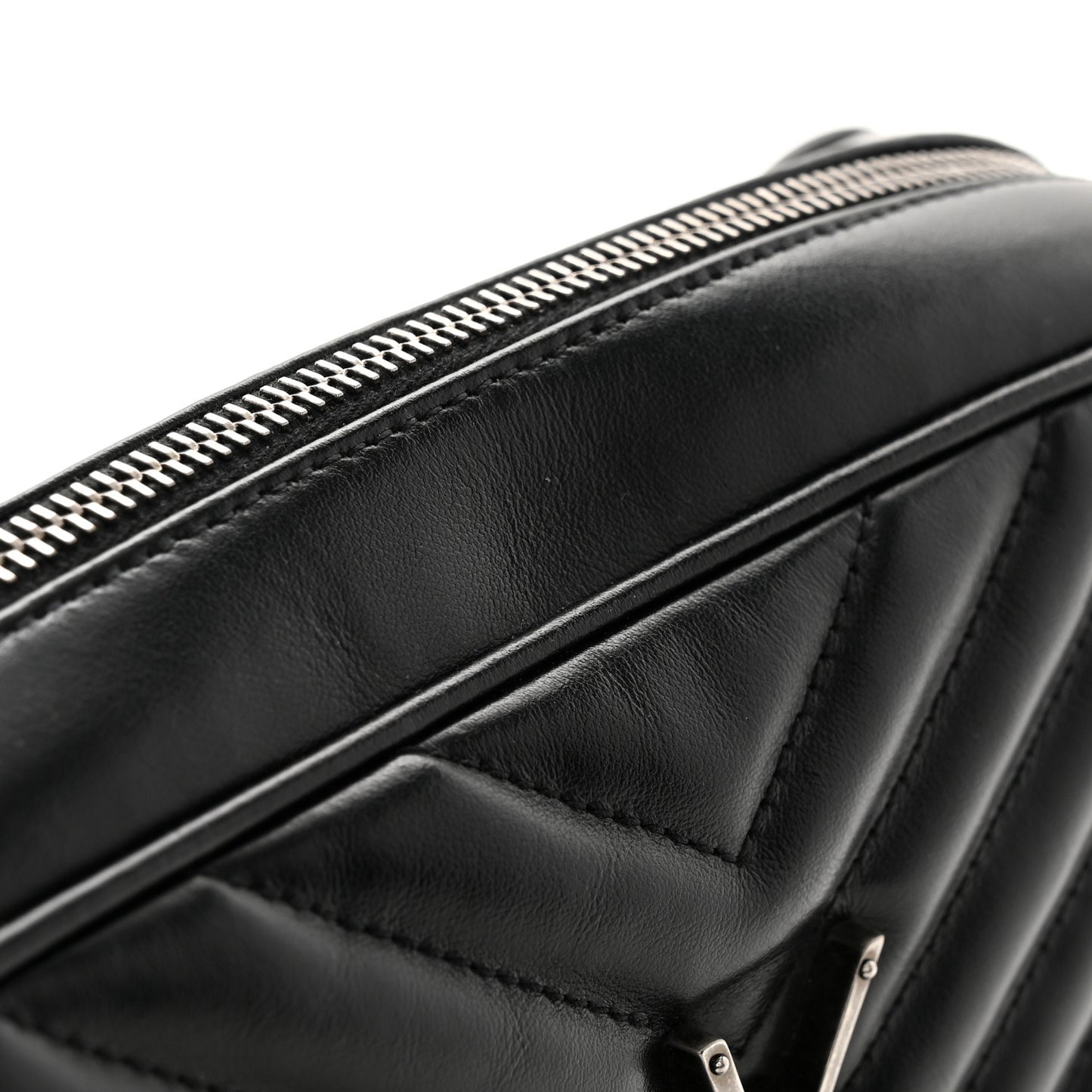 Calfskin Matelasse Monogram Lou Camera Bag Black
