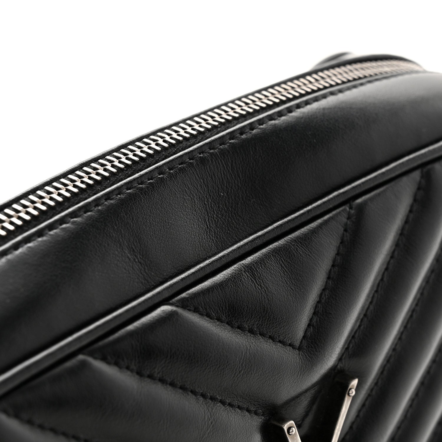 Saint Laurent Calfskin Matelasse Monogram Lou Camera Bag Black 11 of 12