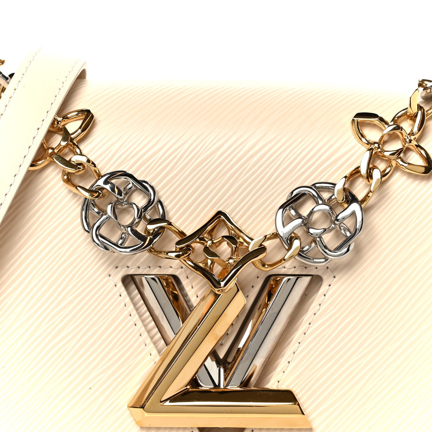 Louis Vuitton Epi Twist Flowers Chain Shoulder Bag MM Quartz 8 of 10
