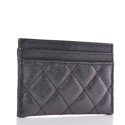 Chanel Iridescent Caviar Quilted Card Holder Black 3 of 10