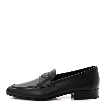 Chanel Lambskin Mens Stitched CC Loafers 42 Black 1 of 9