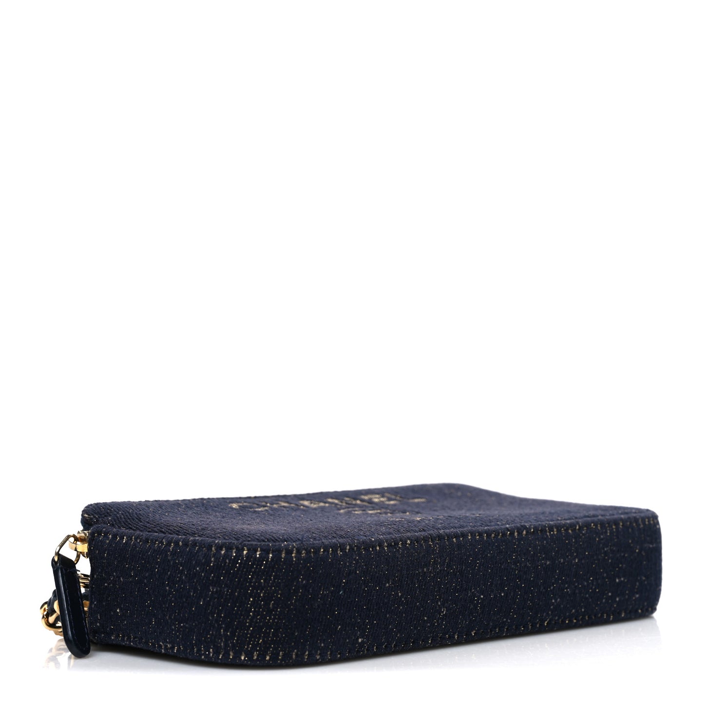 Canvas Small Deauville Clutch With Chain Navy