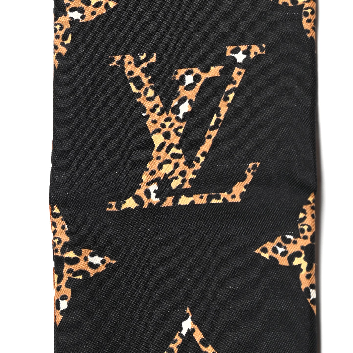 Silk Monogram Giant Jungle Bandeau Black