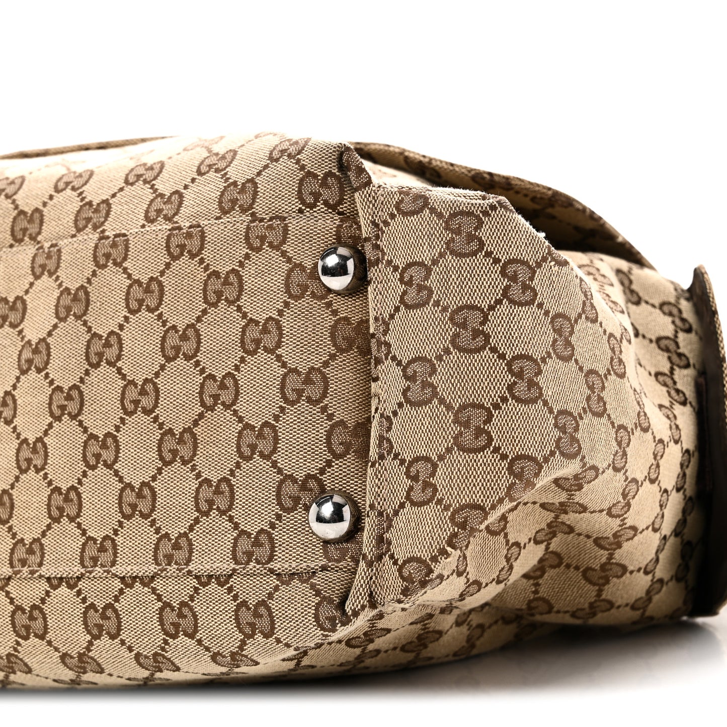 Monogram Web Messenger Diaper Bag Brown