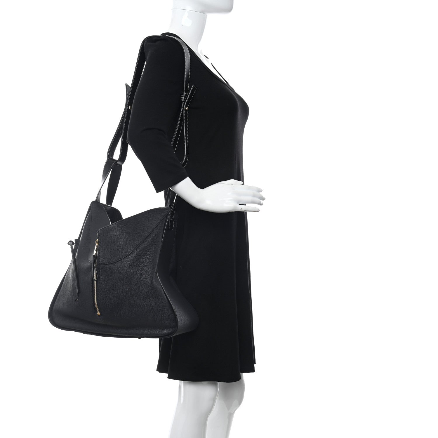 Loewe Calfskin Medium Hammock Shoulder Bag Midnight Blue Black 2 of 12