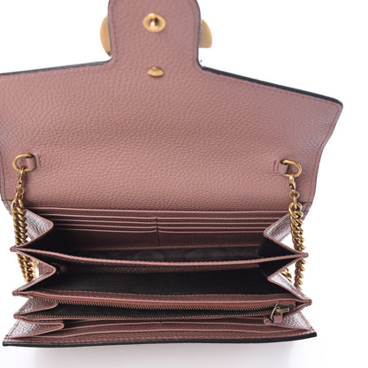 Gucci Cellarius Calfskin GG Marmont Chain Wallet Rosy Phard 5 of 9