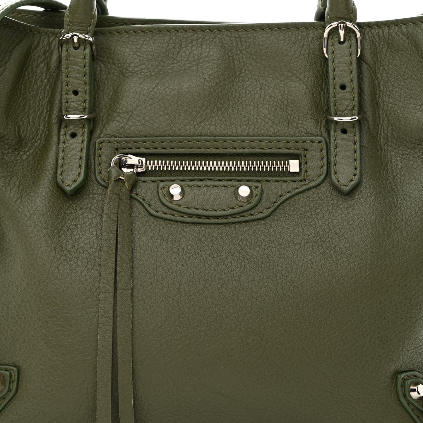 Calfskin Papier Mini A4 Tote Green