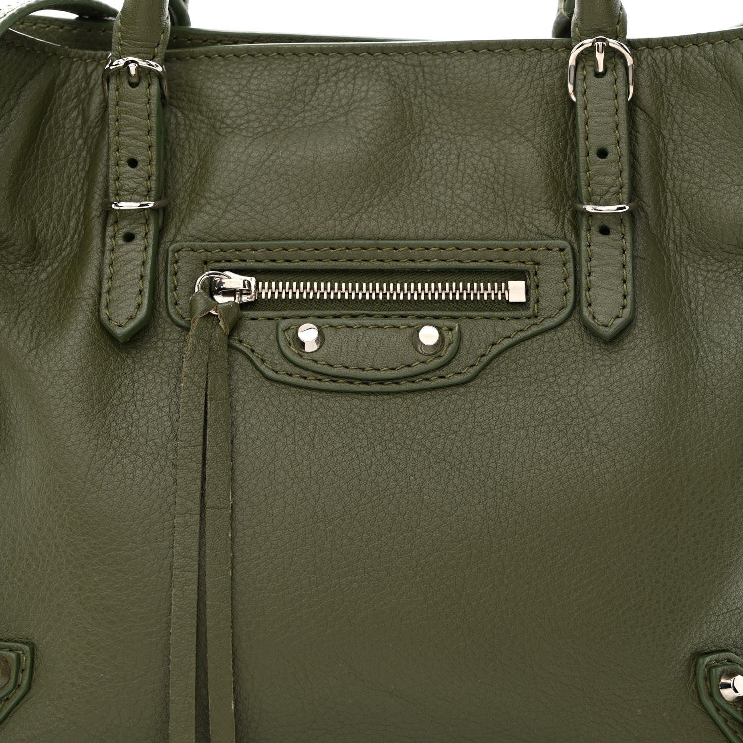 Balenciaga Calfskin Papier Mini A4 Tote Green 8 of 11