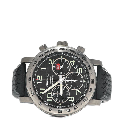Chopard Titanium Rubber 39mm Mille Miglia Chronograph Automatic Watch Black 3 of 7