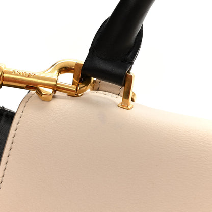 Celine Smooth Calfskin Suede Medium Tri-Color Trapeze Cream Black Brown 13 of 16