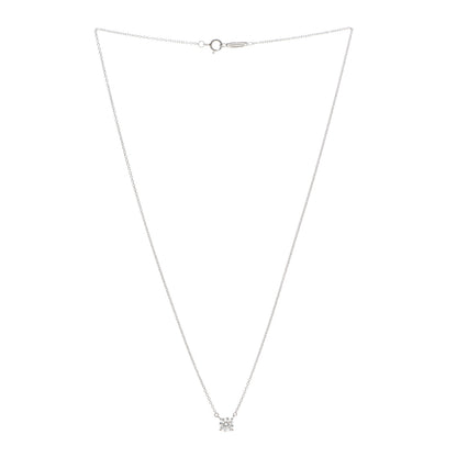 Tiffany Platinum Diamond .61ct Solitaire Pendant Necklace 3 of 6