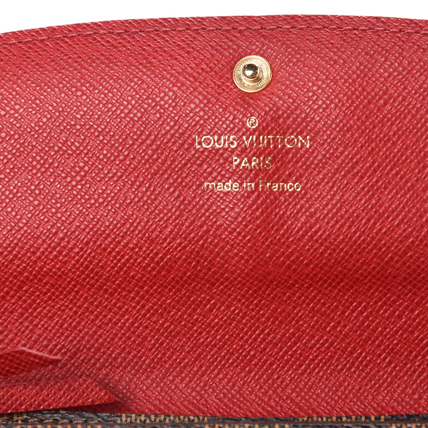Damier Ebene Emilie Wallet Red
