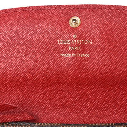 Louis Vuitton Damier Ebene Emilie Wallet Red 6 of 11