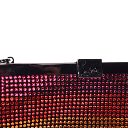 Christian Louboutin Suede Crystal Strass Small Palmette Clutch Rainbow 11 of 12