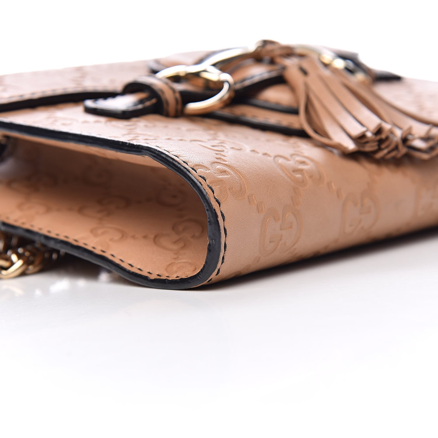 Gucci Guccissima Mini Emily Chain Shoulder Bag Camelia 11 of 13