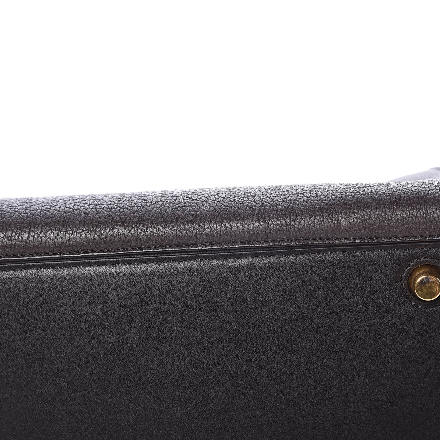 Goatskin Smooth Calfskin Small Ring Bag Dark Taupe