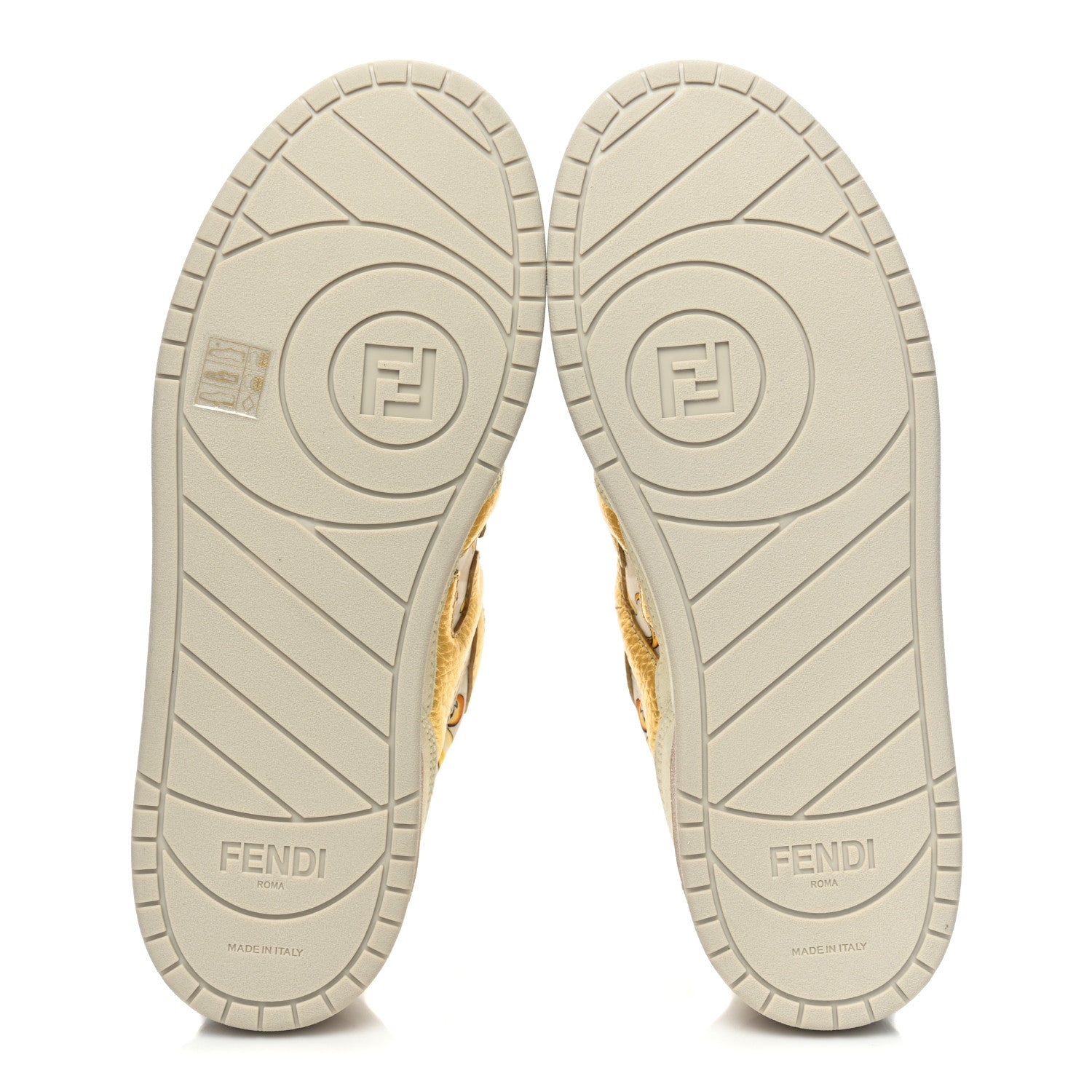 Versace X FENDI Fabric FF Baroque Womens Fendace Match Sneakers 39 Gold Multicolor 6 of 8