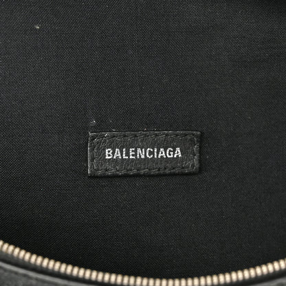 Balenciaga Smooth Calfskin Logo Large Everyday Beltpack Black White 5 of 15