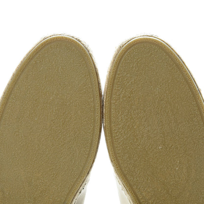 Saint Laurent Canvas Elba Logo Embroidered Espadrilles 45 Panna 7 of 9